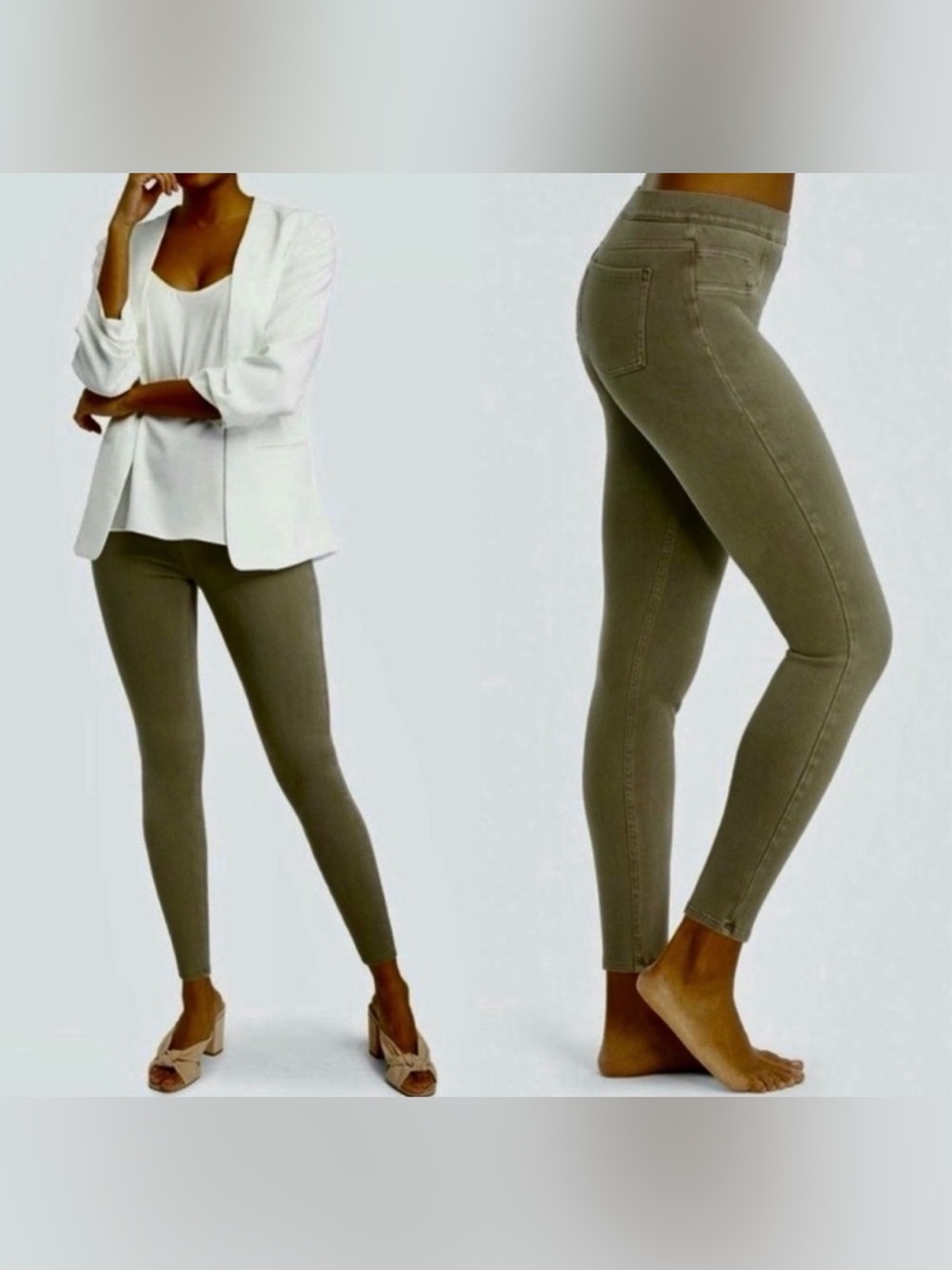 Spanx Jeanish Olive Green Shapewear Pants